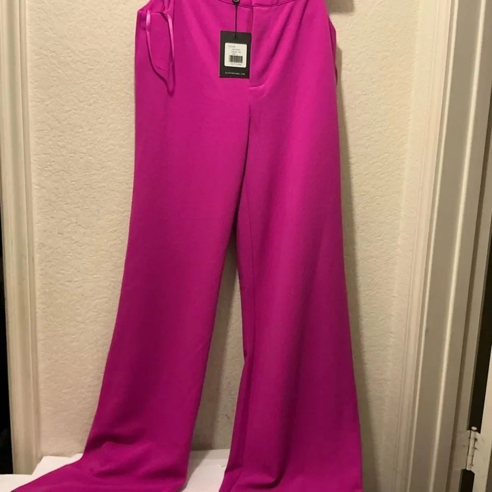 Nwt Eliza The Label Rio Pants Pink Size L Cut Out On Side Too — image 2 of 8